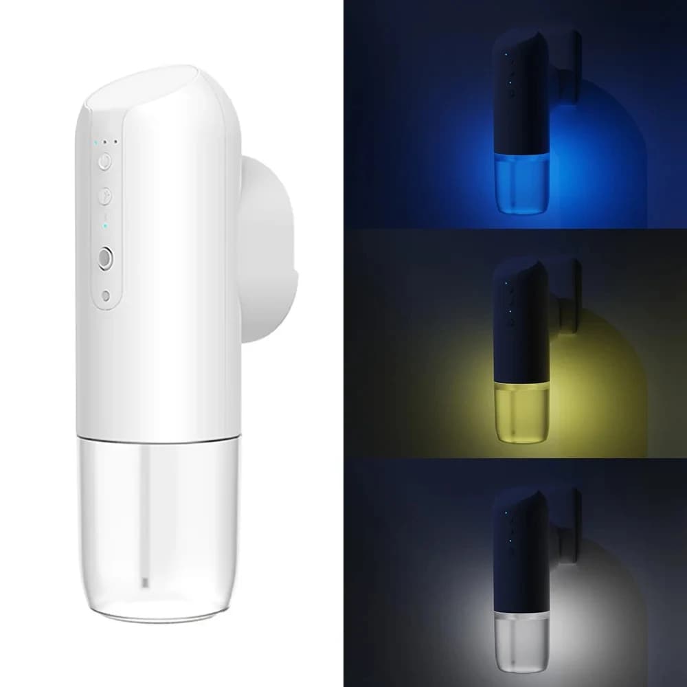 Diffusore di Fragranze Smart da Parete con Bluetooth e Luce Ambientale, Deodorante per Ambienti fino a 100m³, Diffusore di Oli Essenziali per Bagno e Ufficio
