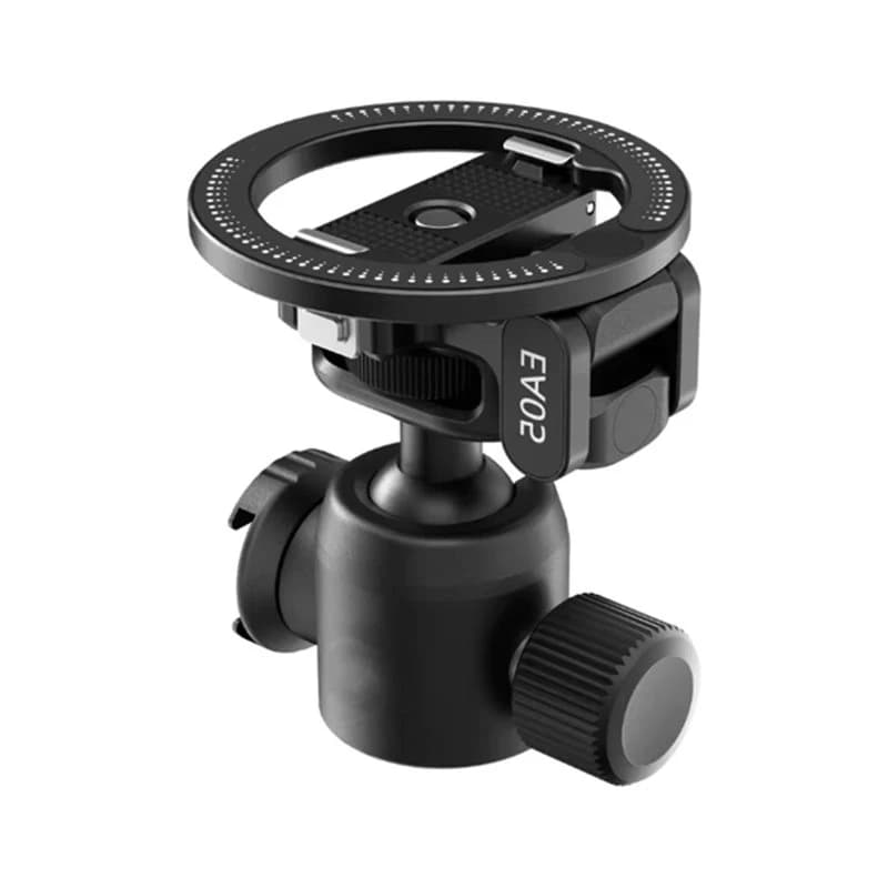 N75R-EA05 3-In-1 For Action Camera Phone Compatible Ball Head Tripod Mounting Head 360° Rotation Adjustment Compact Design