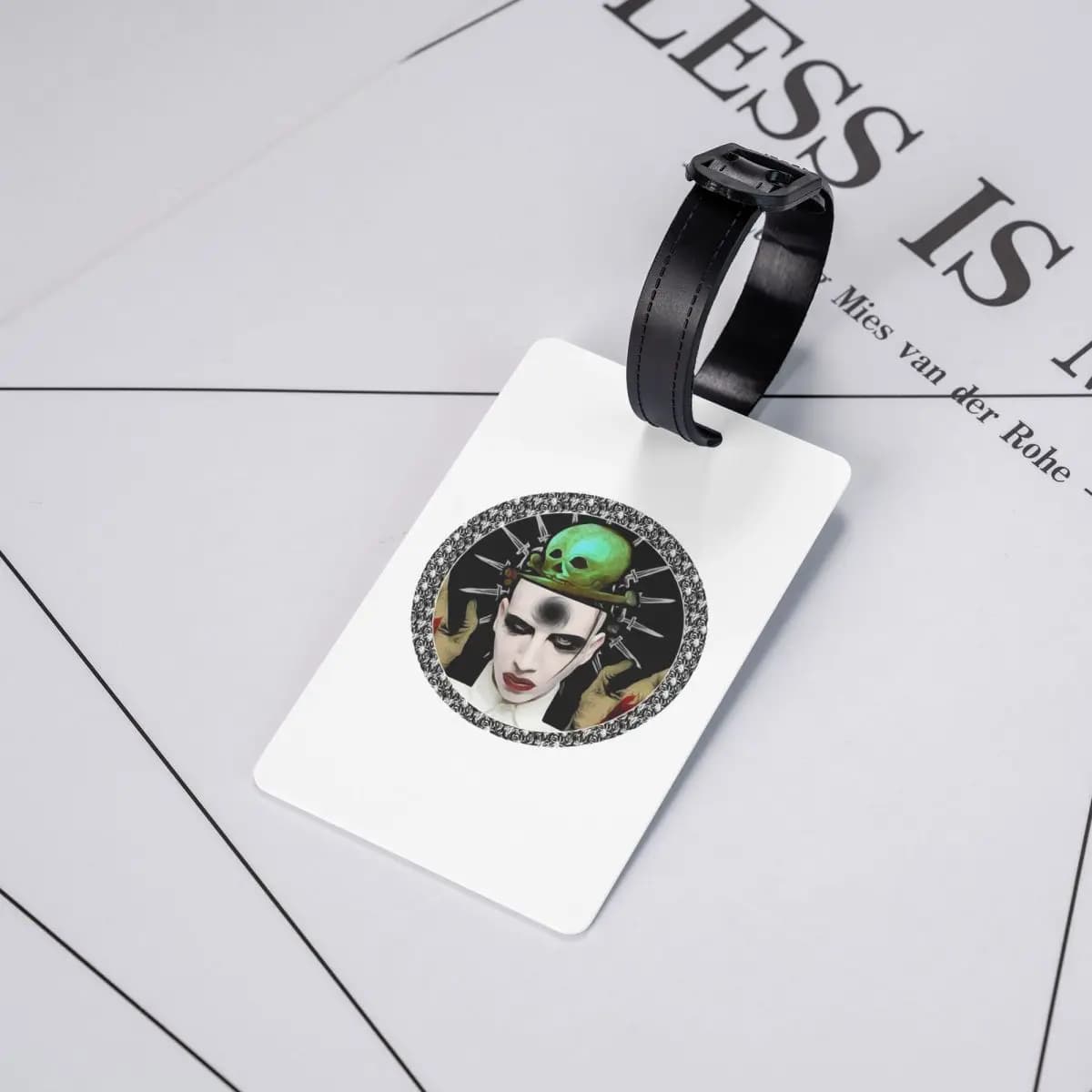 Etichette per bagagli Marilyn Manson, accessori per valigie, etichetta per bagaglio da viaggio, porta etichette, identificativo, nome, indirizzo