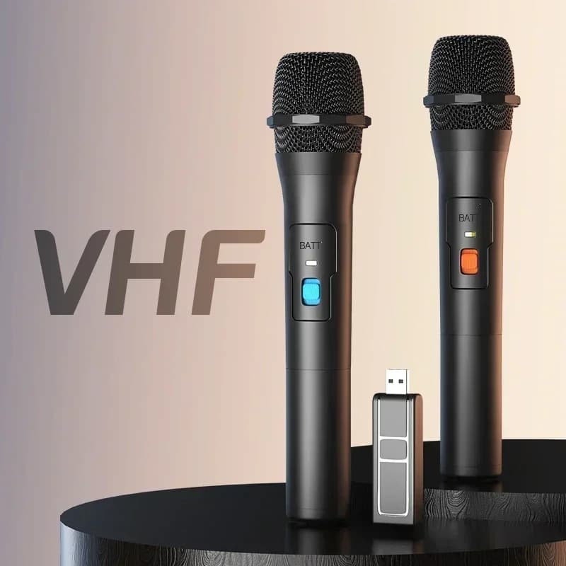 Kit sistema microfonico wireless Ricevitore USB Altoparlante karaoke portatile Micro telefono Home Party Altoparlanti Smart TV Microfono da canto