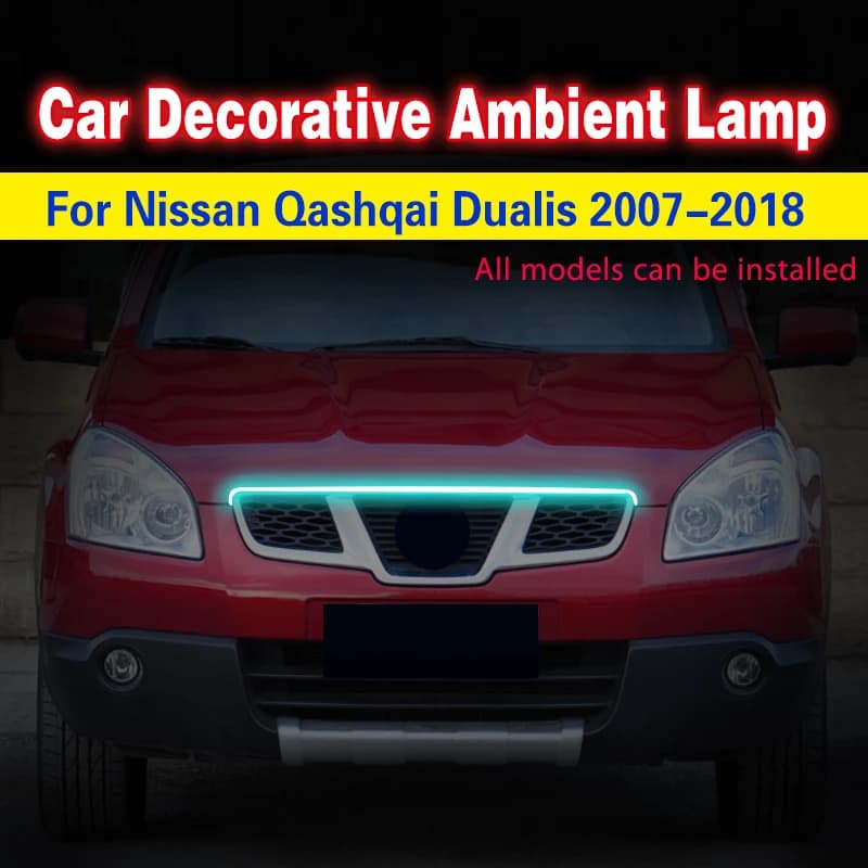 Per Nissan Qashqai Dualis Car Hood Luci Striscia Guida universale Barra luminosa decorativa Fari auto Luce di marcia diurna per auto