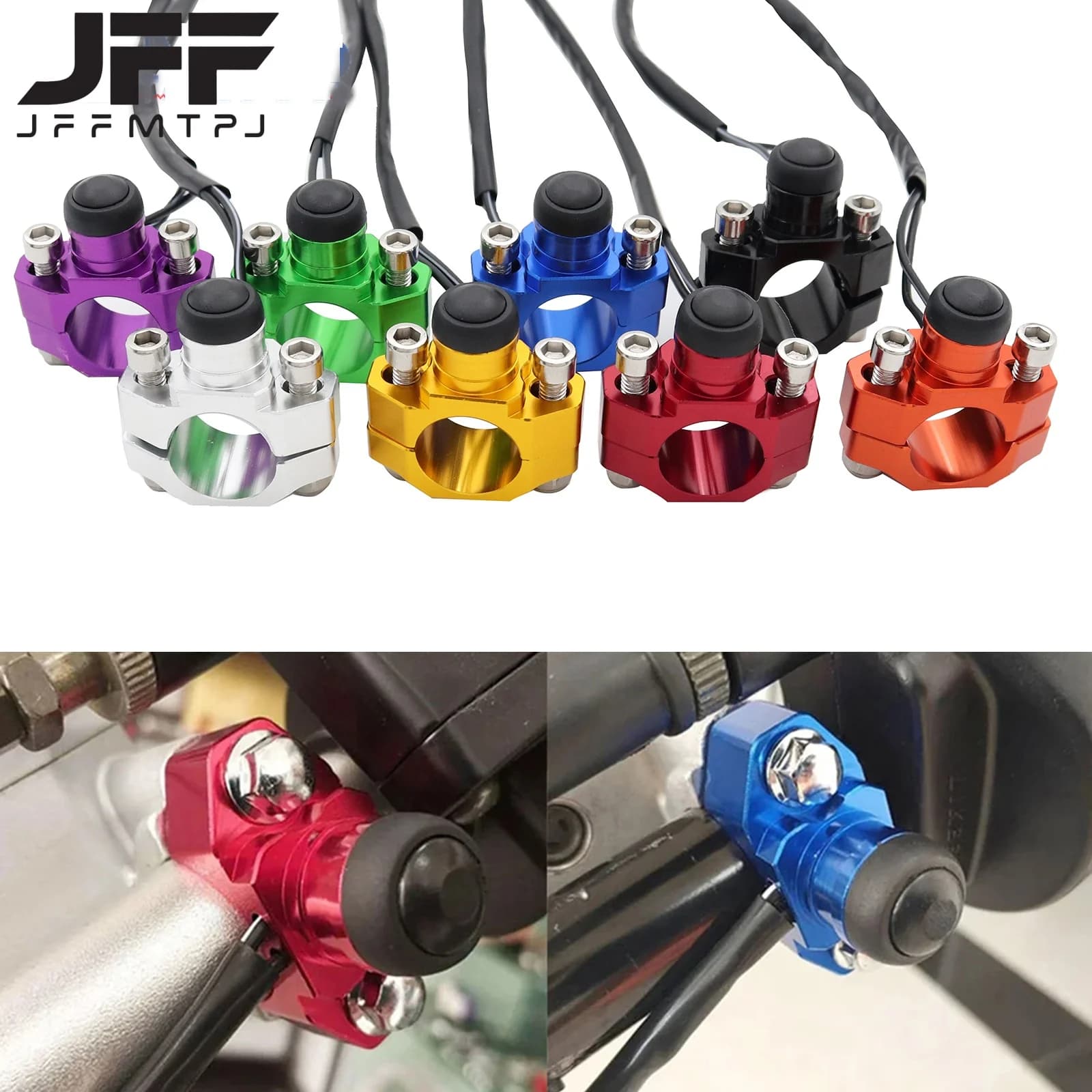 Motorcycle CNC Aluminum Start/stop ON/OFF Switch For KTM Honda Kawasaki Yamaha Suzuki ATV Scooter Dirt Bike Universal Accessory