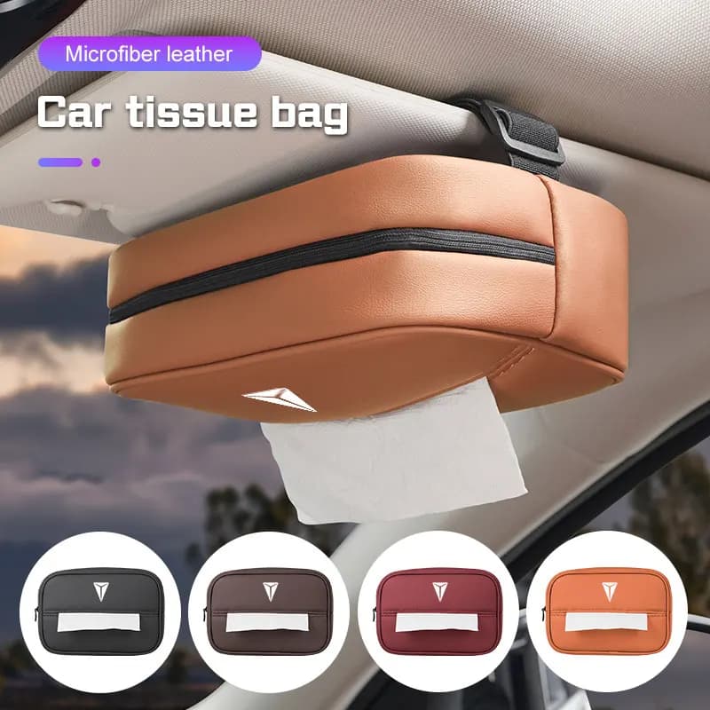 Leather Car Fabric Bag for Changan Deepal S07 S7 SL03 G318 S05 2025 Rear Seat Card Box Folder Case Accessories