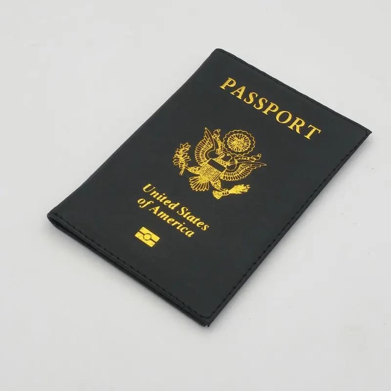 Porta Passaporto in Pelle PU Personalizzato da Viaggio, Custodia Rosa per Passaporto USA, Cover Americana per Passaporto Femminile