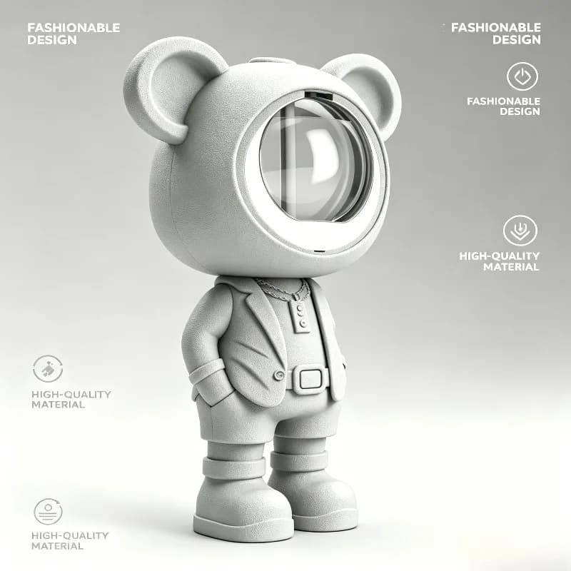 Creative Bear Humidifier USB Portable Cool Mist Desktop Humidifier For Home Office Bedroom Car Aromatherapy Diffuser Accessory