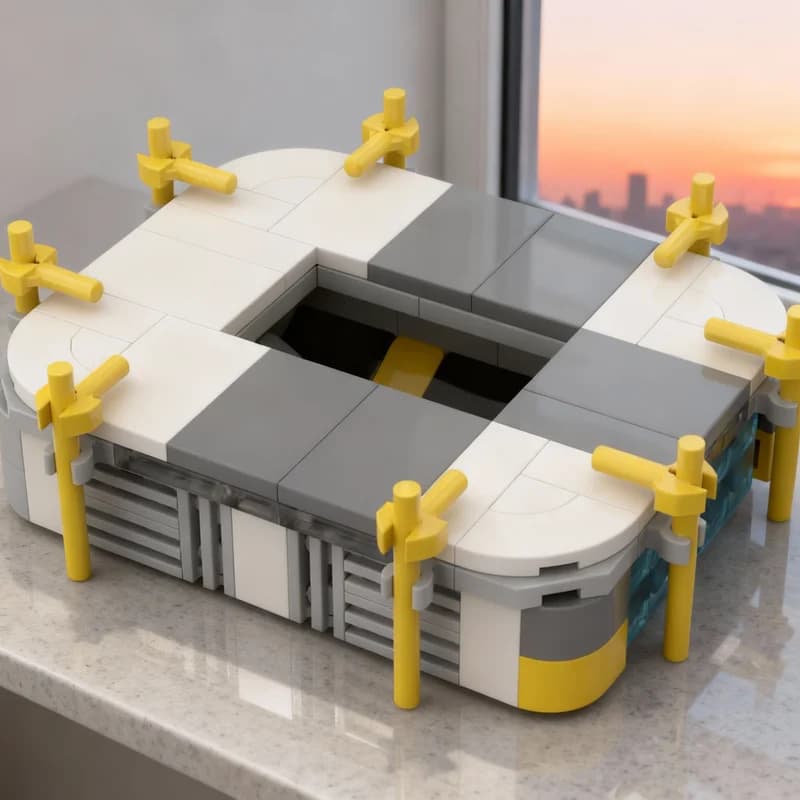 164pcs MOC Signal Iduna Park Westfalenstadion Sports Soccer Model Building Blocks Creative Display Gift Collectible Decor Kids