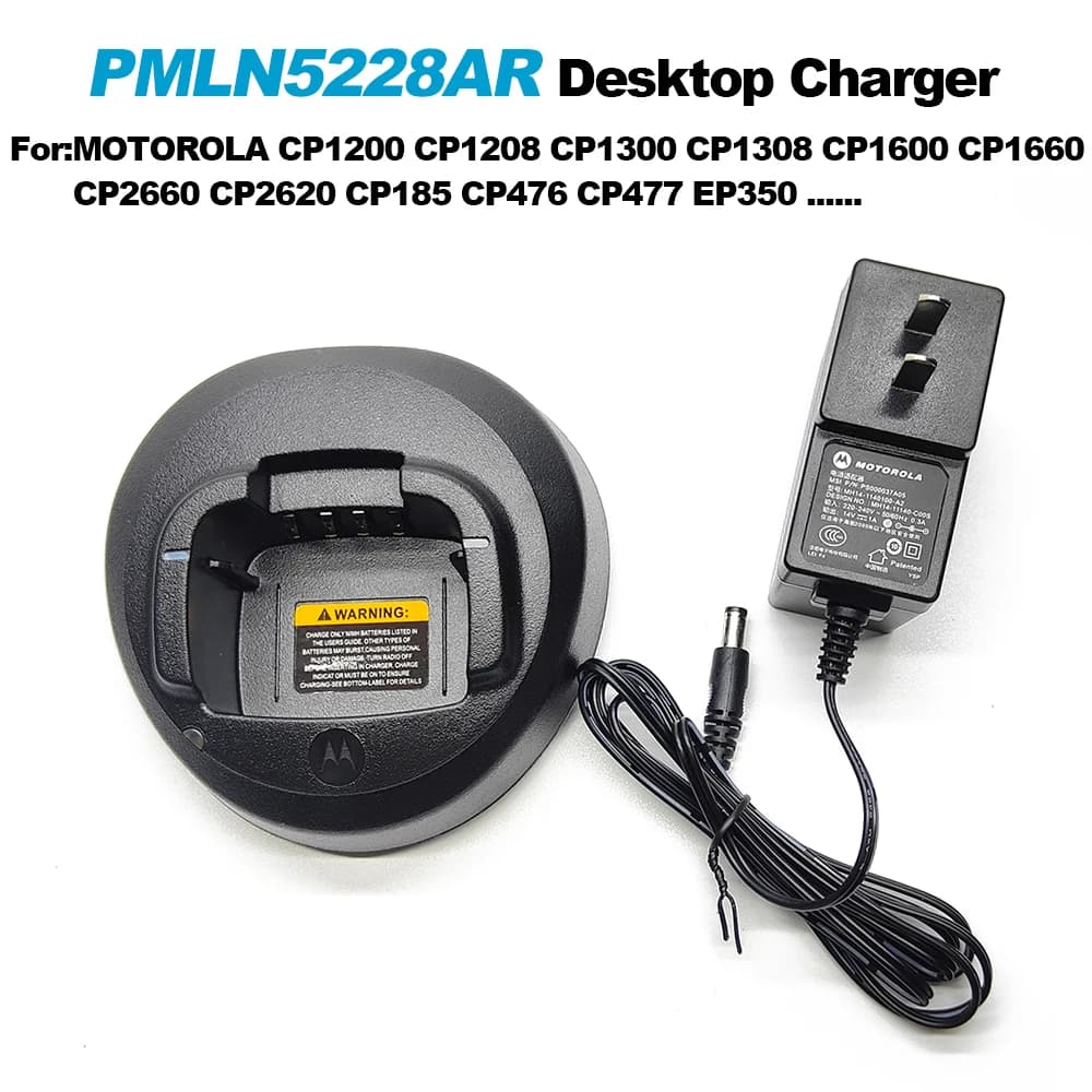 PMLN5228AR Walkie Talkie/Caricabatteria Per CP1200 CP1300 CP1600 CP1660 CP1308 CP185 CP476 CP477 EP350 Radio bidirezionali