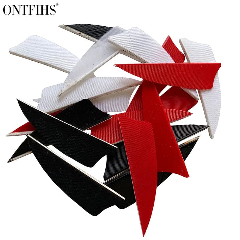 50Pcs 2'' Shield Arrow Feathers Fletching Fletches Turkey Feathers For Archery DIY Hunting Shooting