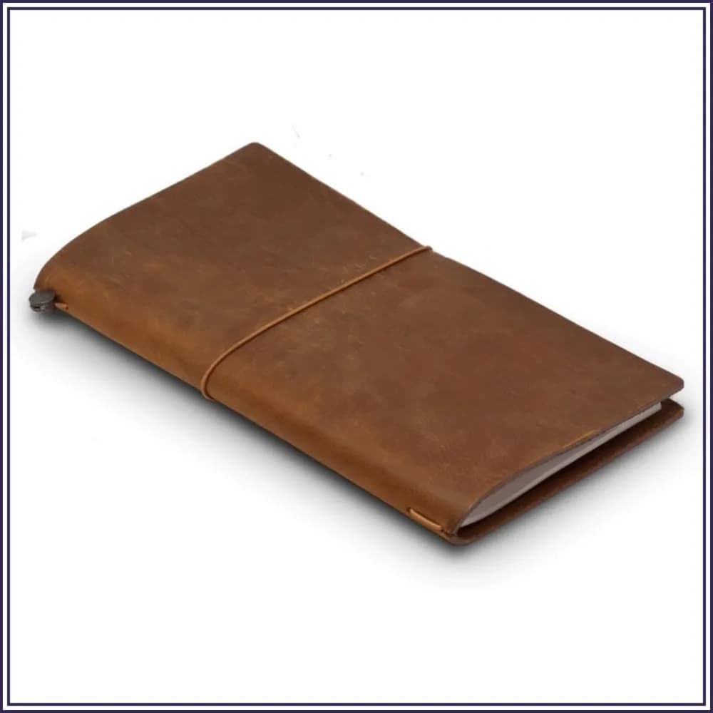 Traveler's Notebook, Regular Size, Camel 15193006 - Premium Leather Journal