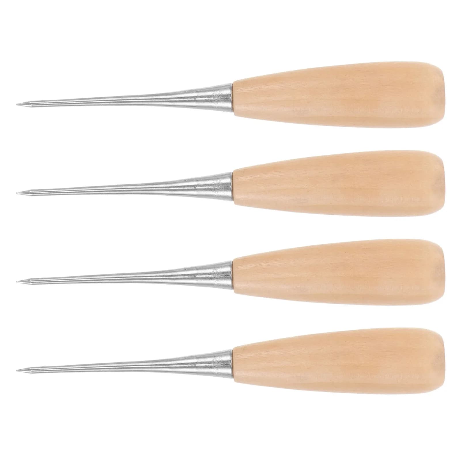 Set of 4 punches with swan wood handle, punch for jewelry creation, tool for drilling, DIY, for bags and clutches