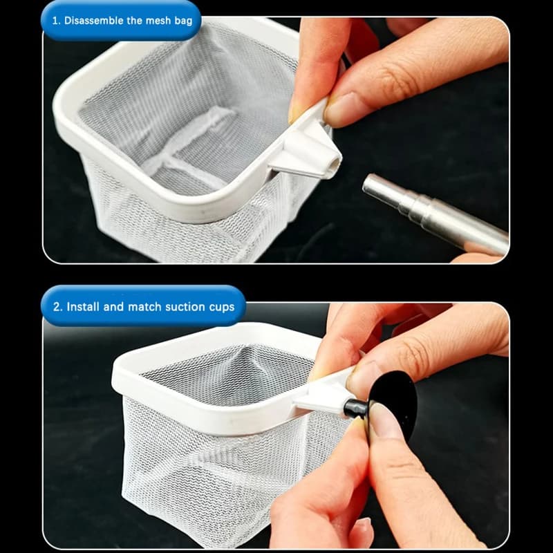 Fising Net Fish Tank Accessories Stainless Steel Telescopic Hand Aquarium For Catching Fish Shhrimp Tank Clean Accessories