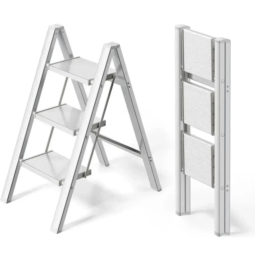 2-3-4 scaletta in alluminio sgabello pieghevole leggero in alluminio ampio pedale antiscivolo carico 150kg scaletta portatile per ufficio domestico
