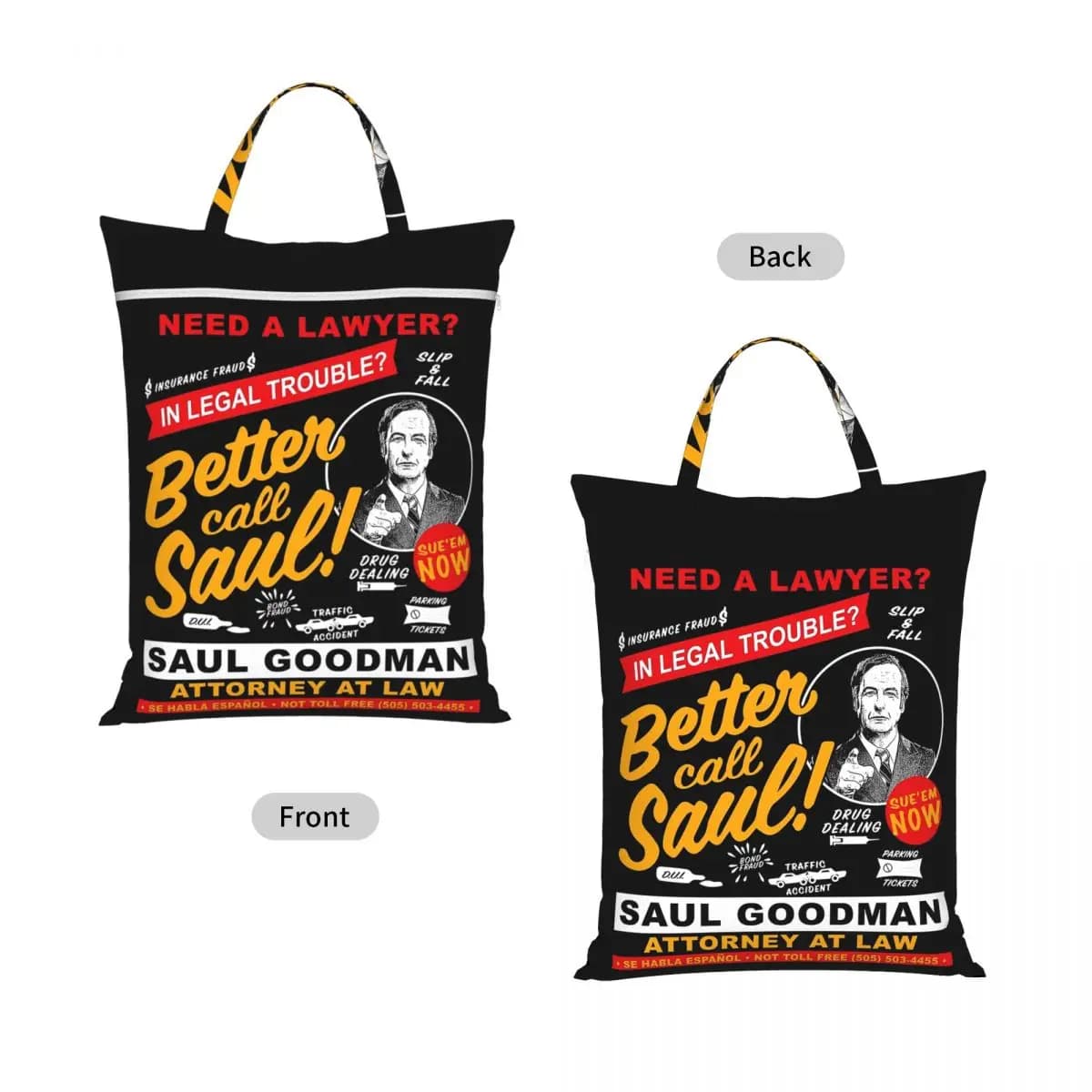 Need A Lawyer Then Call Saul Dk Travel Laundry Bag Waterproof Reusable Dirty Clothes Pouch Gym Yoga Camping Washing Basket