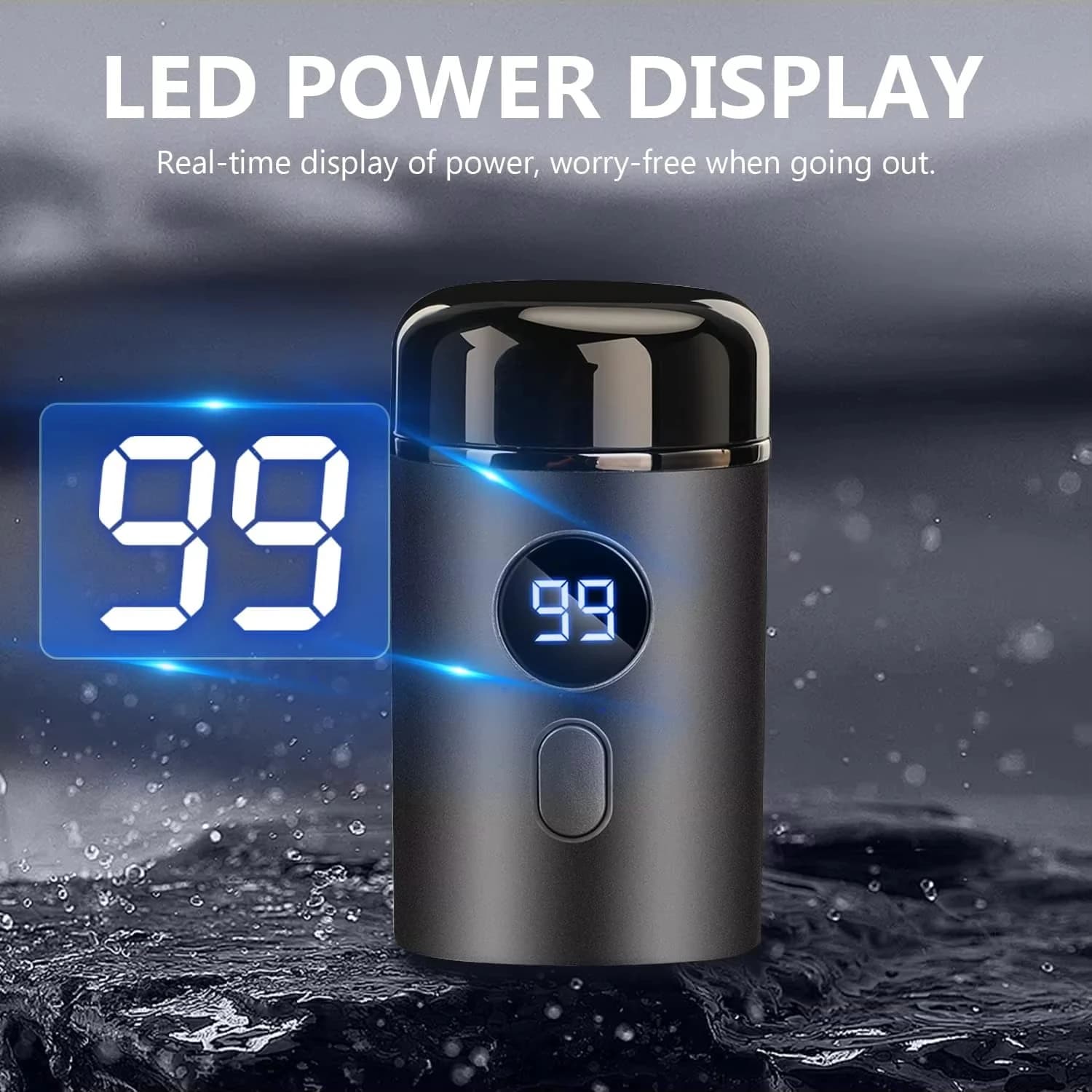 Rechargeable Mini Portable Waterproof Electric Razor for Face and Beard, Travel Tool for Beard Care