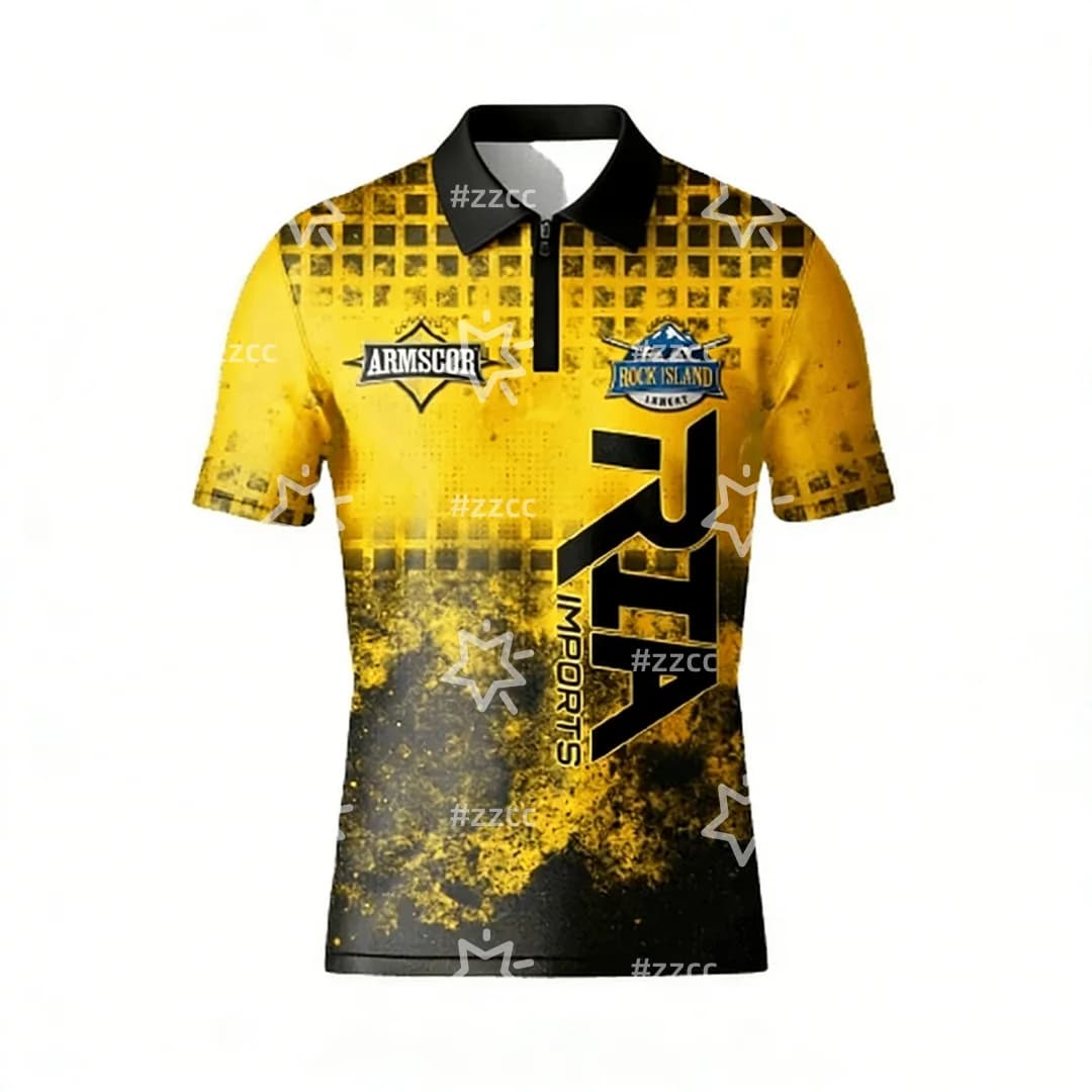 Lock n Load Sportswear Armscor RIA (Giallo) Accessori per armi da fuoco Polo Sportiva ad asciugatura rapida T-shirt da uomo Abbigliamento per bambini T-shirt da donna
