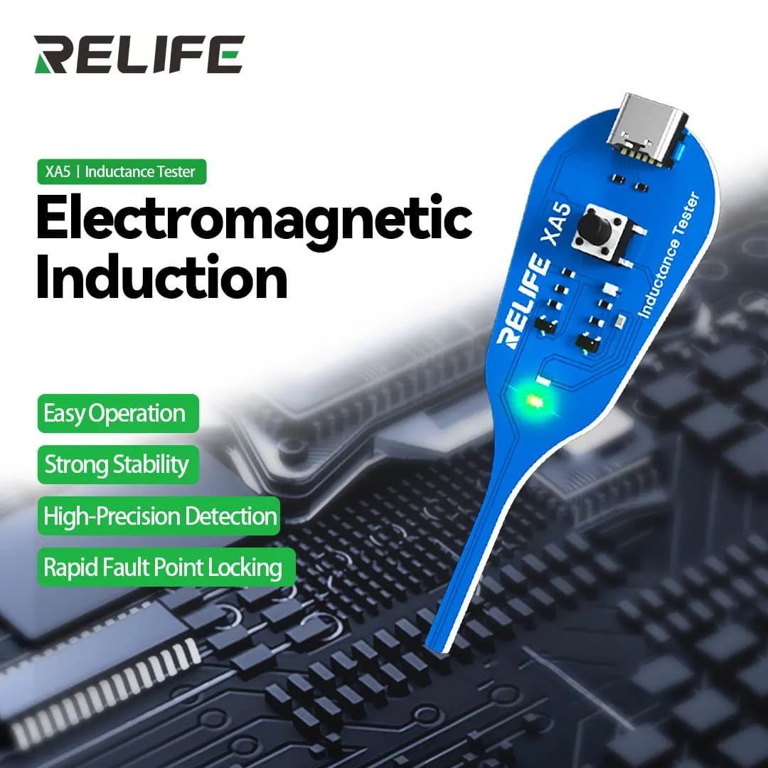 RELIFE XA5 Inductance Tester Electromagnetic Non-Contact Fault Detection Tool for Phones PCB Motherboard Repair Diagnostics