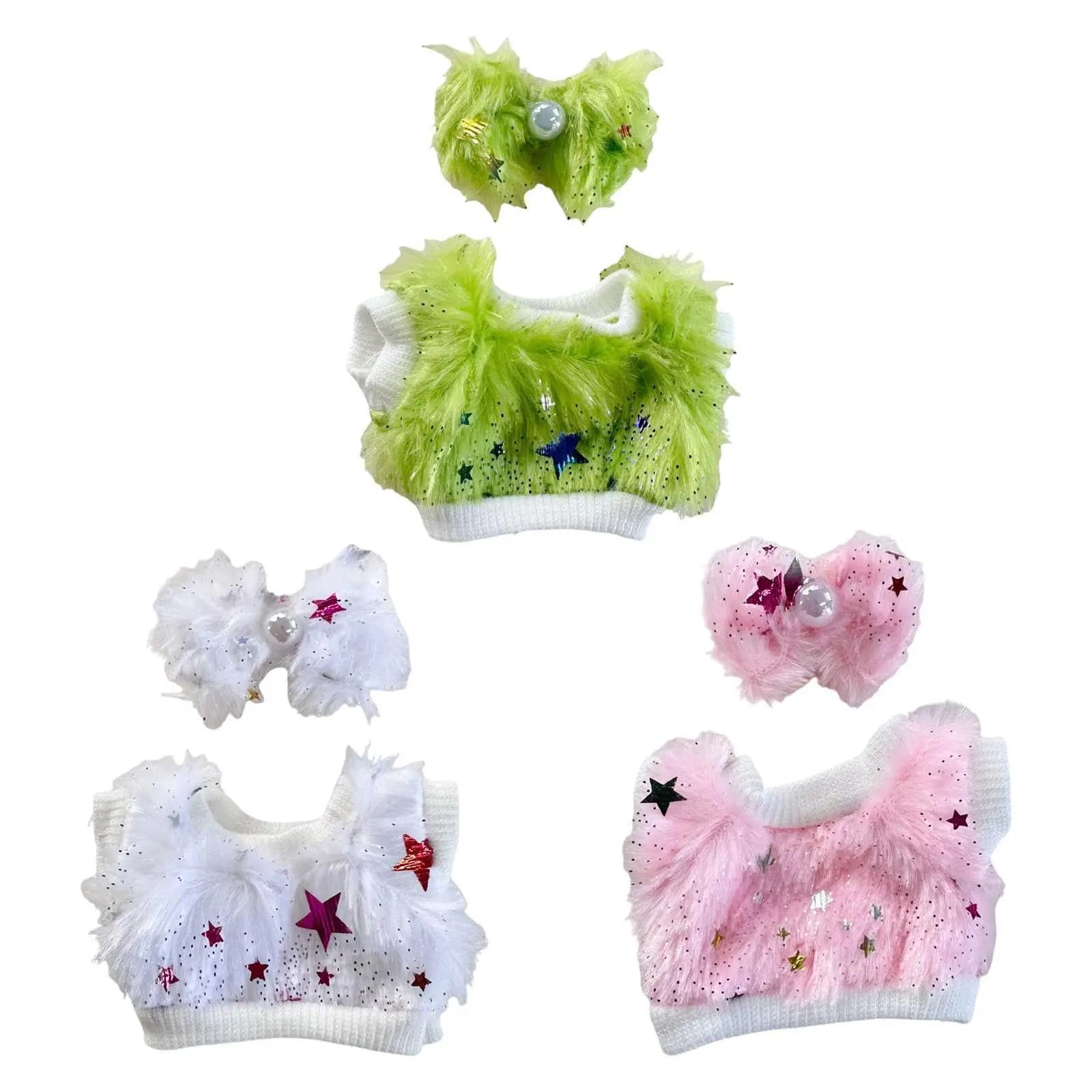 Vestiti per bambole di peluche Abiti per bambole Moda per bambine Costumi di maglione per bambole staccabili comodi e carini per bambole da 6,69 pollici