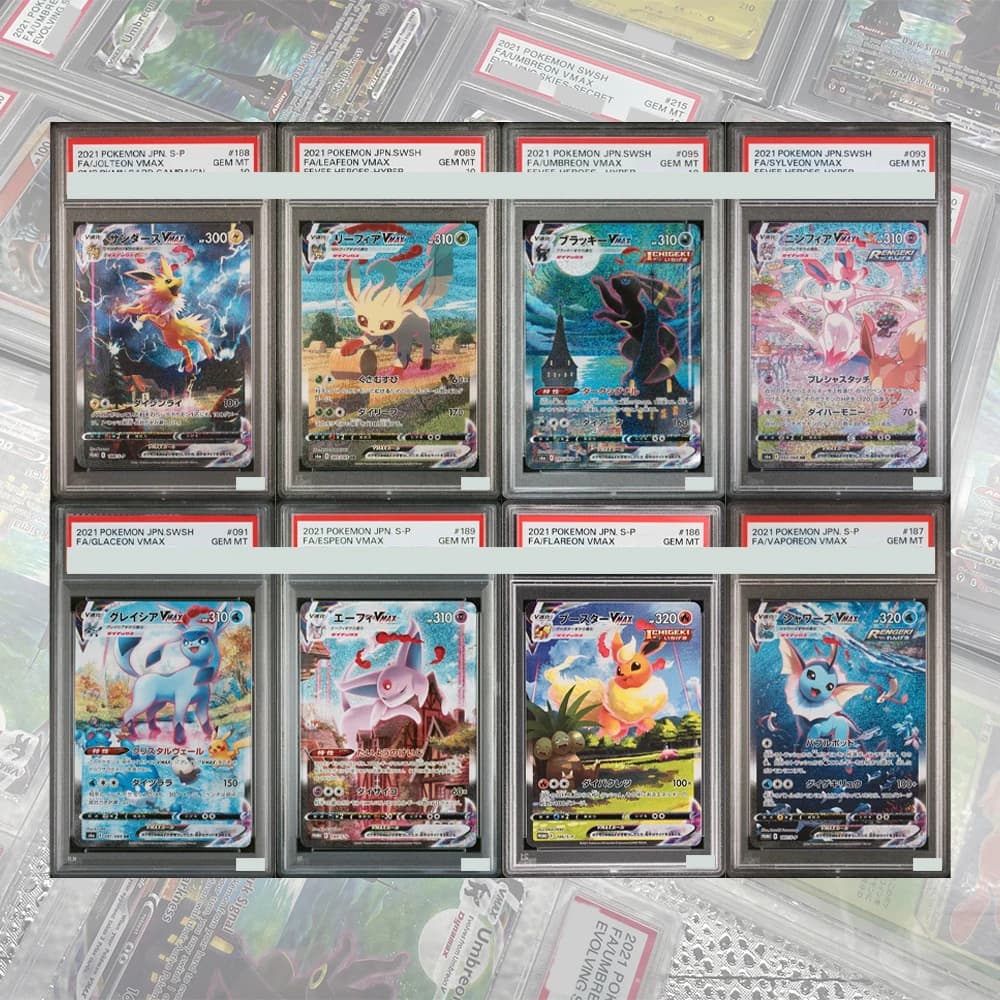 Set Promozionale Collezione Premium Eeveelution, Carte Proxy DIY PTCG, Carte da Collezione Classificate Umbreon Vaporeon Flareon Jolteon Vmax, Regali per Bambini