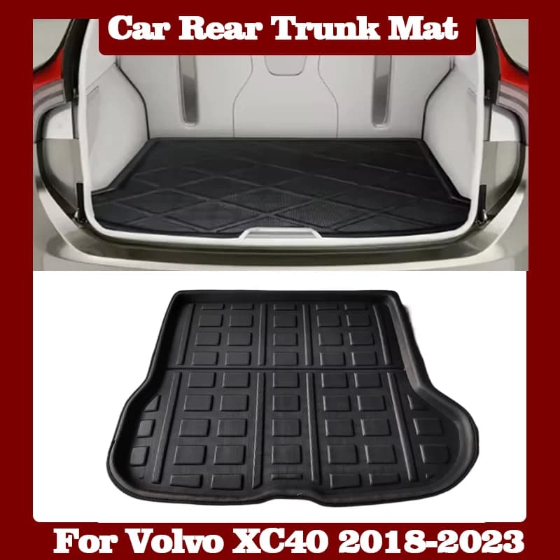 Tappetino per bagagliaio posteriore per auto per Volvo XC40 2018 2019 2020 2021 2022 2023 Vassoio per bagagli Cuscinetti protettivi impermeabili per pavimenti