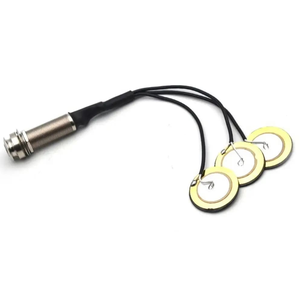 Microfono a Contatto Piezoelettrico Universale 3-in-1 in Metallo per Karimba, Pickup per Dita, Parti per Chitarra, Plettri per Chitarra, Violino, Ukulele