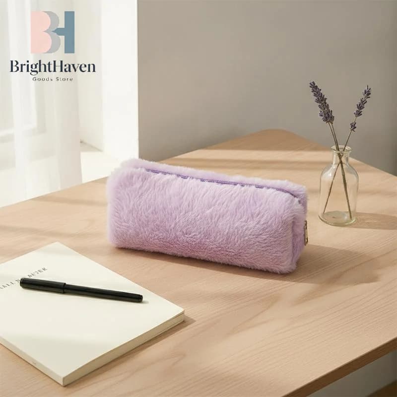 Plush Makeup Bag Pencil Case Cute Pen Box Large Capacity For Girls Storage Bag Student School Office Supplies Stationery B.H