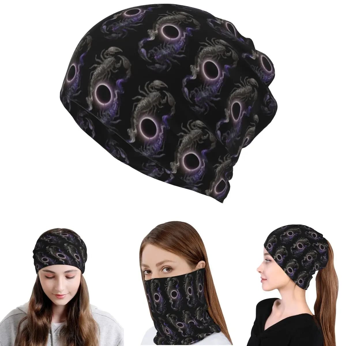 Scorpio Zodiac Bandana Copricollo Sciarpa Magica Maschera Calda per il Viso Berretto Antivento per Uomini Donne Adulti