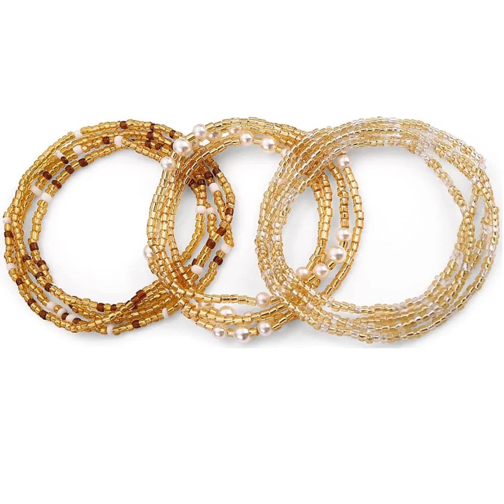 Perline da Vita per Donne, Catene Elastici Africani per Pancia, Set di Gioielli per il Corpo Femminile, Catene per Bikini Estivi