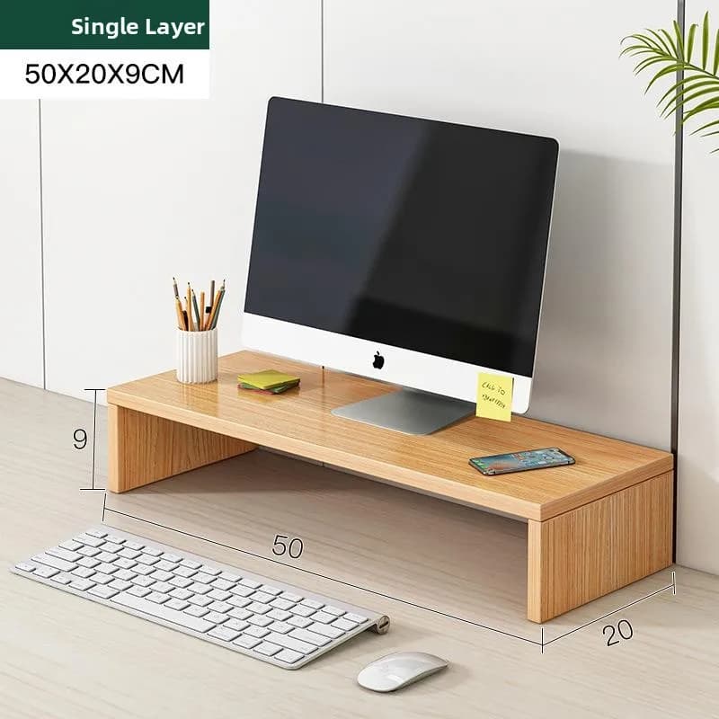 Multifunction Monitor Support for Desk, Sleep Table Base with Container, Single or Double Layer, Screen Door