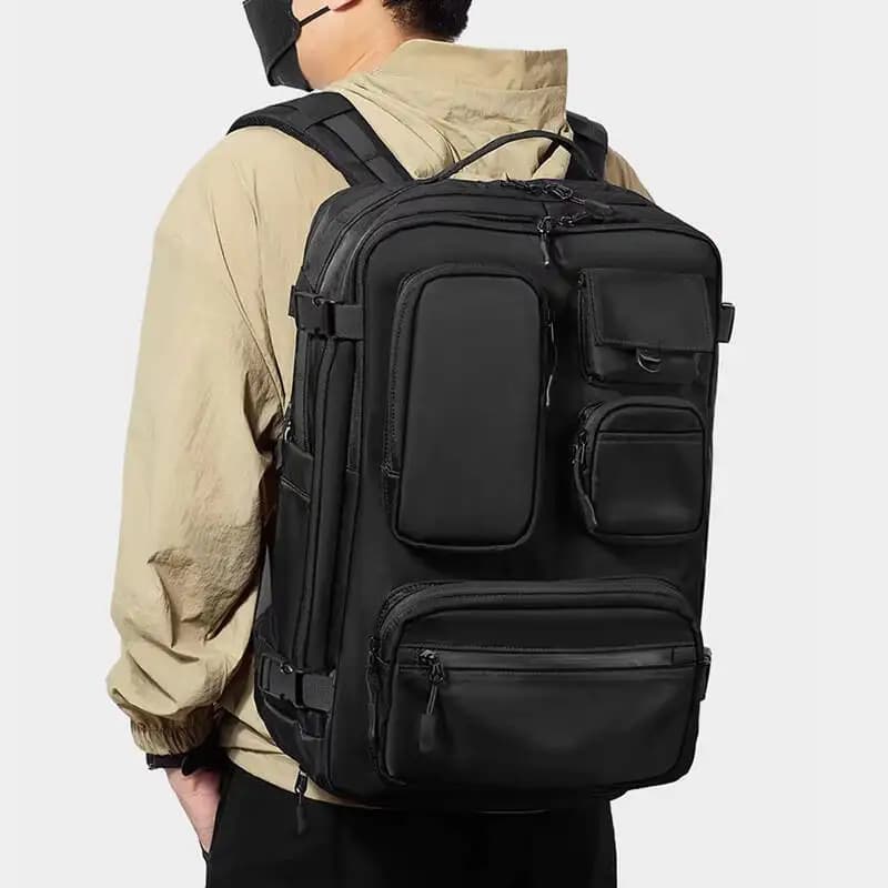 Business Travel Backpack Men's Laptop Bag Waterproof Large Capacity Shoe Compartment Wet And Dry Separation Luggage Bag School