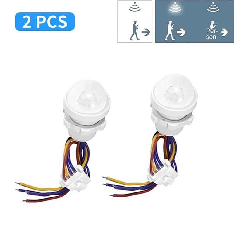 2Pcs Smart LED PIR Infrared Detector IR Infrared Motion Sensor Switch Adjustable Time Delay Switch For Home Lighting Induction