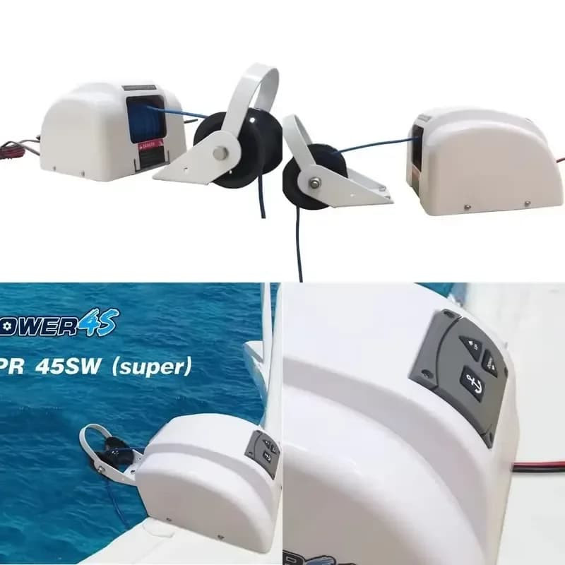 2026 Latest 12V 45LBS Electric Anchor Winch for Boats with Wireless Remote Control Marine Saltwater Fishing Trolling