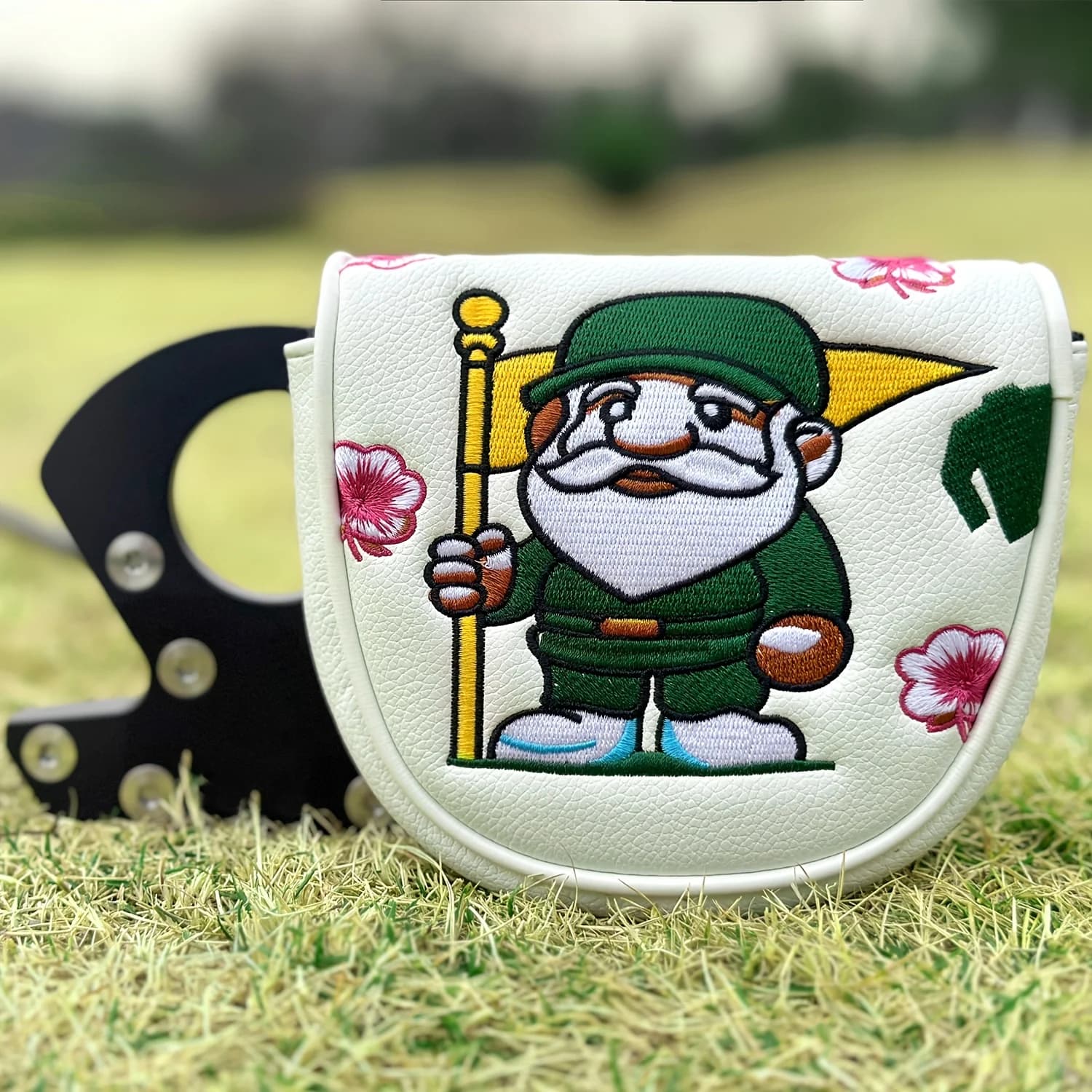 The Elderly Person Design Style of the Golf Club HeadCover, Golf Putter HeadCover-Advanced Embroidery, Suitable for Most Clubs