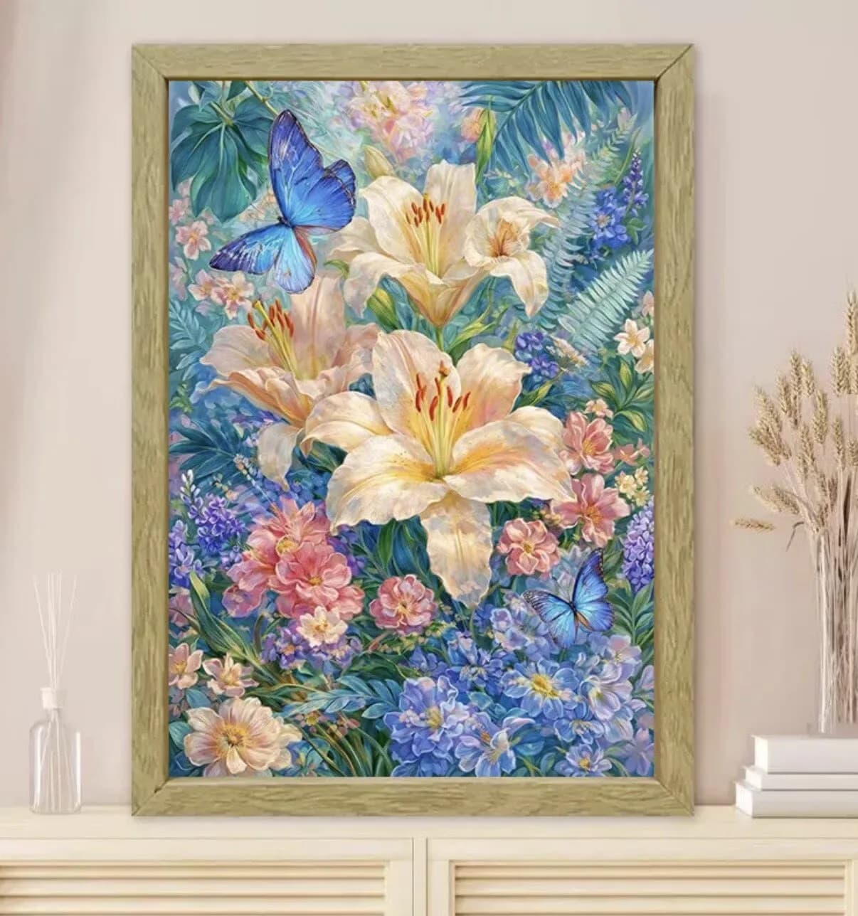 9CT 11CT Lily Flowers Embroidery DIY Chinese Style Printed Kits Cross Stitch Thread Needlework Sets Home Crafts 58 Colors