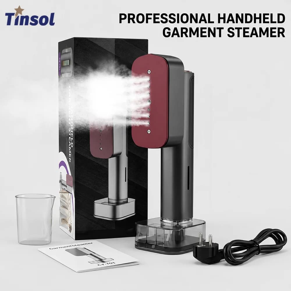 TINSOL 1200W Handheld Steam Garment Steamer with Digital Display, Multi-Function Portable Clothes Iron and Wrinkle Remover