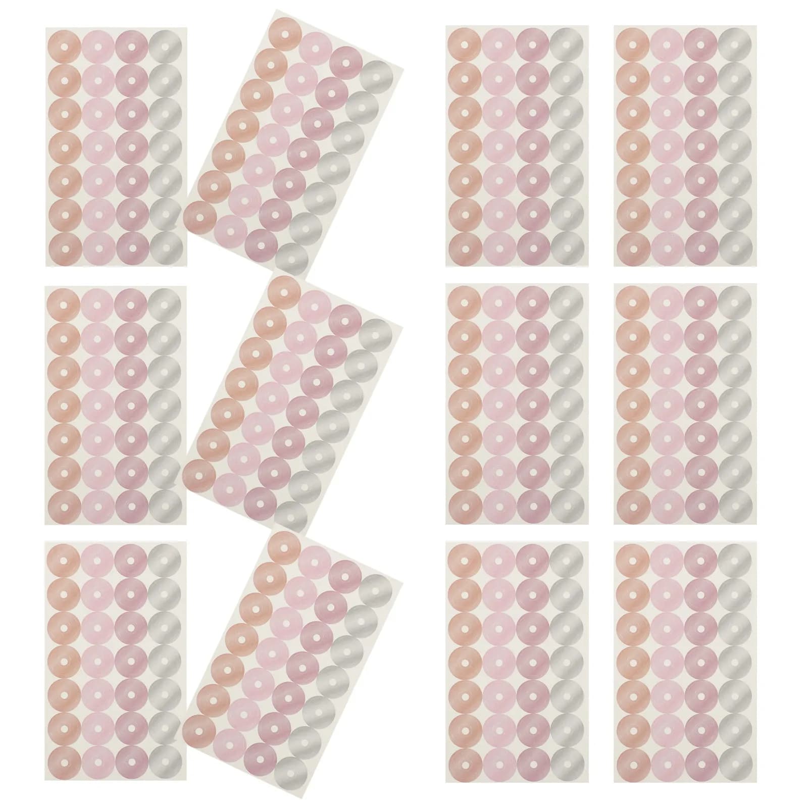 16 Reinforced Label Sheets for Linking Rings, Dissolved Sheet Stickers, Easy Application, Removable, Strong Adhesion