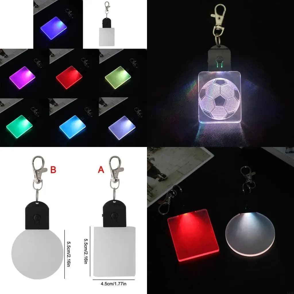 Portatile per portachiavi portachiavi acrilico per portachiavi portachiavi con luce a LED chiavi della macchina R