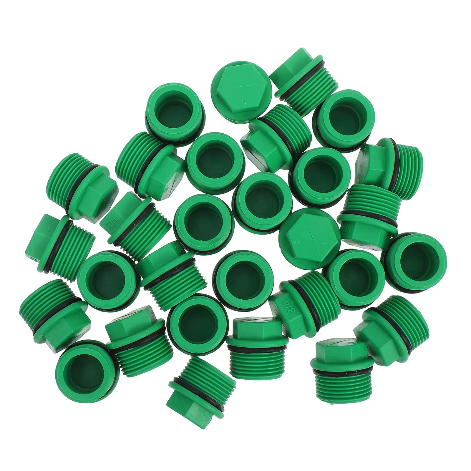 30pcs End Cap Plug PPR Seal Ring Garden Hose Quick Connects Repair Connector Male Sprinkler Line Water Outlet Fitting Leak