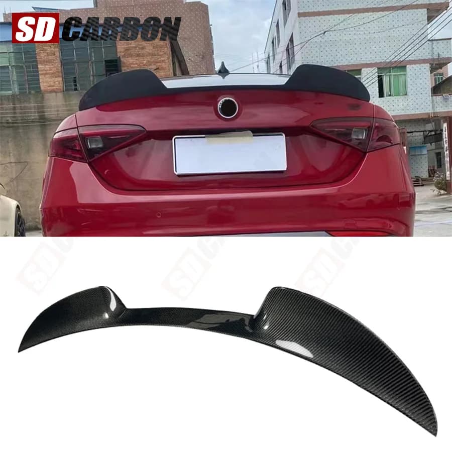 Spoiler posteriore per auto in vera fibra di carbonio per Alfa Romeo Giulia berlina 2015+