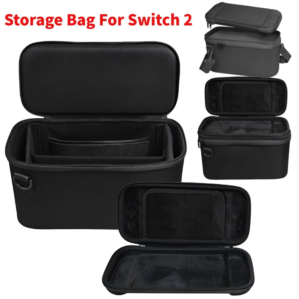 Custodia per Switch 2 Console Base Adattatore di alimentazione Custodia da trasporto Custodia rigida 2 in 1 Custodia per console di gioco portatile