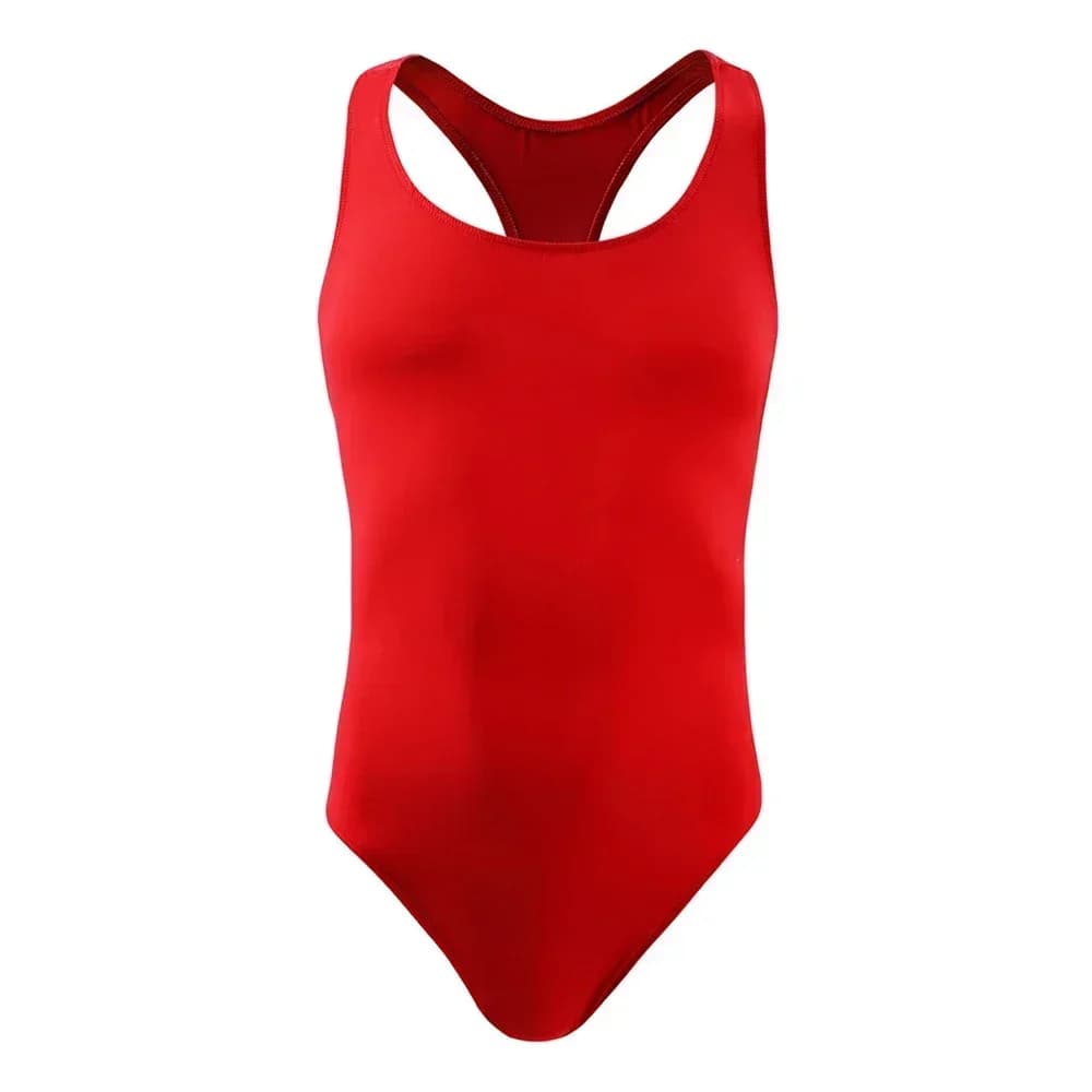 Abbigliamento Uomo Tuta Tuta Masculina Lingerie sexy Canotta lucida Intimo intimo in morbida seta ghiacciata Senza schienale