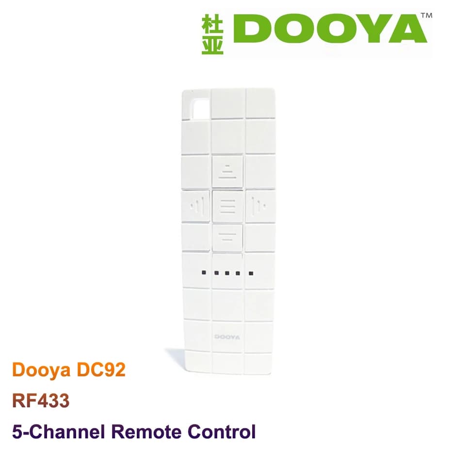 Telecomando a 5 canali originale Dooya DC92 telecomando manuale per motore per tende Dooya RF433 KT320E,DT52E,KT82TN,DT360E