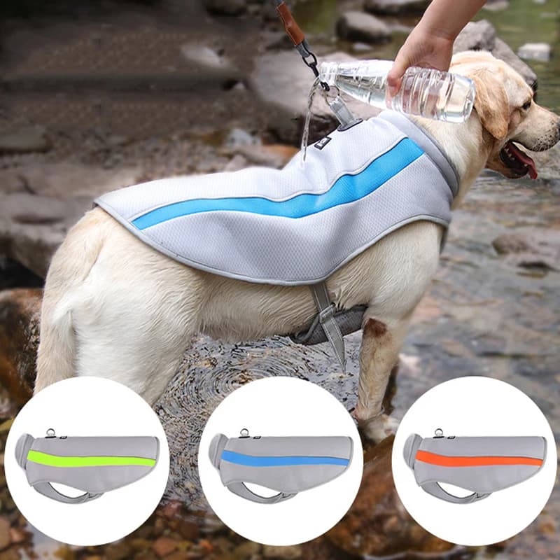 Pet Cooling Clothes Big Dog Cooling Vest Jacket Ice Silk Sun Protection and Heat Insulation Pet Cooling Clothes Are Suitable