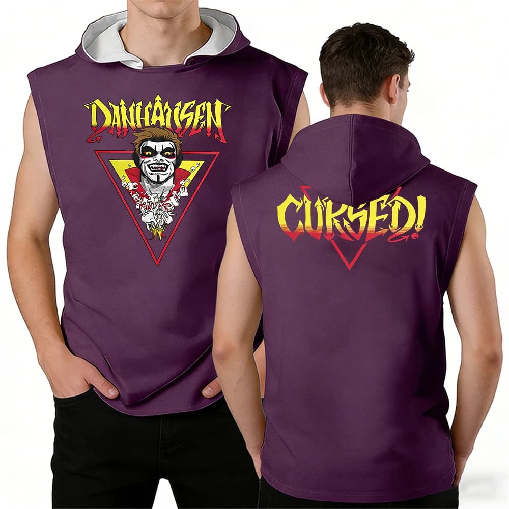 Danhausen Cursed Hooded Tank Tops 2026 New Star Unisex Sleeveless Hoodie Donna Uomo Streetwear Gym Vest