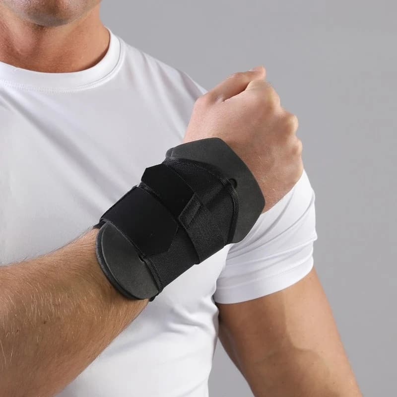 Supporto per Polso con Spugna Ispessita, Doppia Compressione Elastica, Protezione Sportiva per Uso Quotidiano, Allenamento, Calcio, Rugby