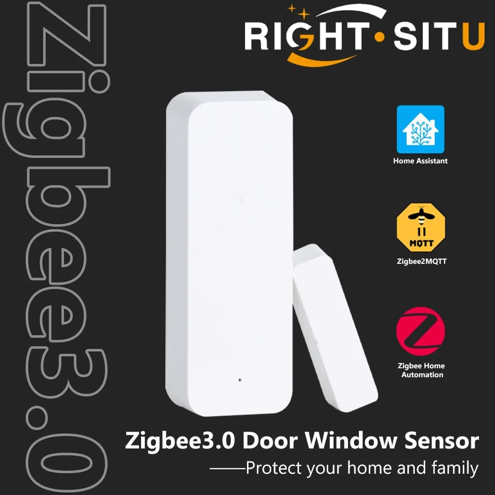 Zigbee 3.0 Door Window Sensor Open Close Detector Smart Home Security Alarm Sensor Works With Alexa Home Assistant Zigbee2MQTT