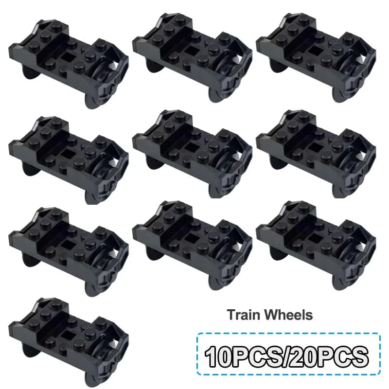 10PCS/20PCS Treno Ruote Titolare Building Blocks Parti con Asse In Metallo Individuale per RC Treno Ruote 74784 2878c02 Giocattoli di Montaggio