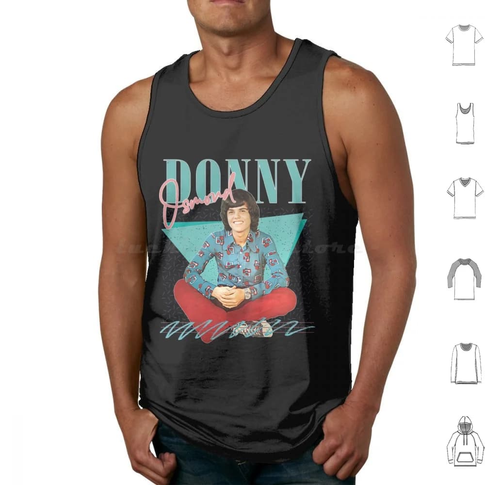 Donny Osmond Retro Estetico Fan Design Canotte Stampa Cotone Donny Osmond Anni '70 Capretto Anni '70 Cultura pop Stile anni '70 Lavato ad Acido