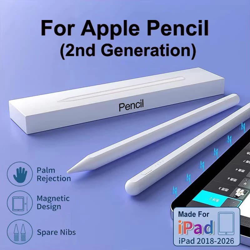 Matita originale Apple Matite iPad di seconda generazione 2 Stylus Touch Pen per iPad Pro Air 11 M3 a16 4 5 9 12.9 Mini 2018-2025 Accessori