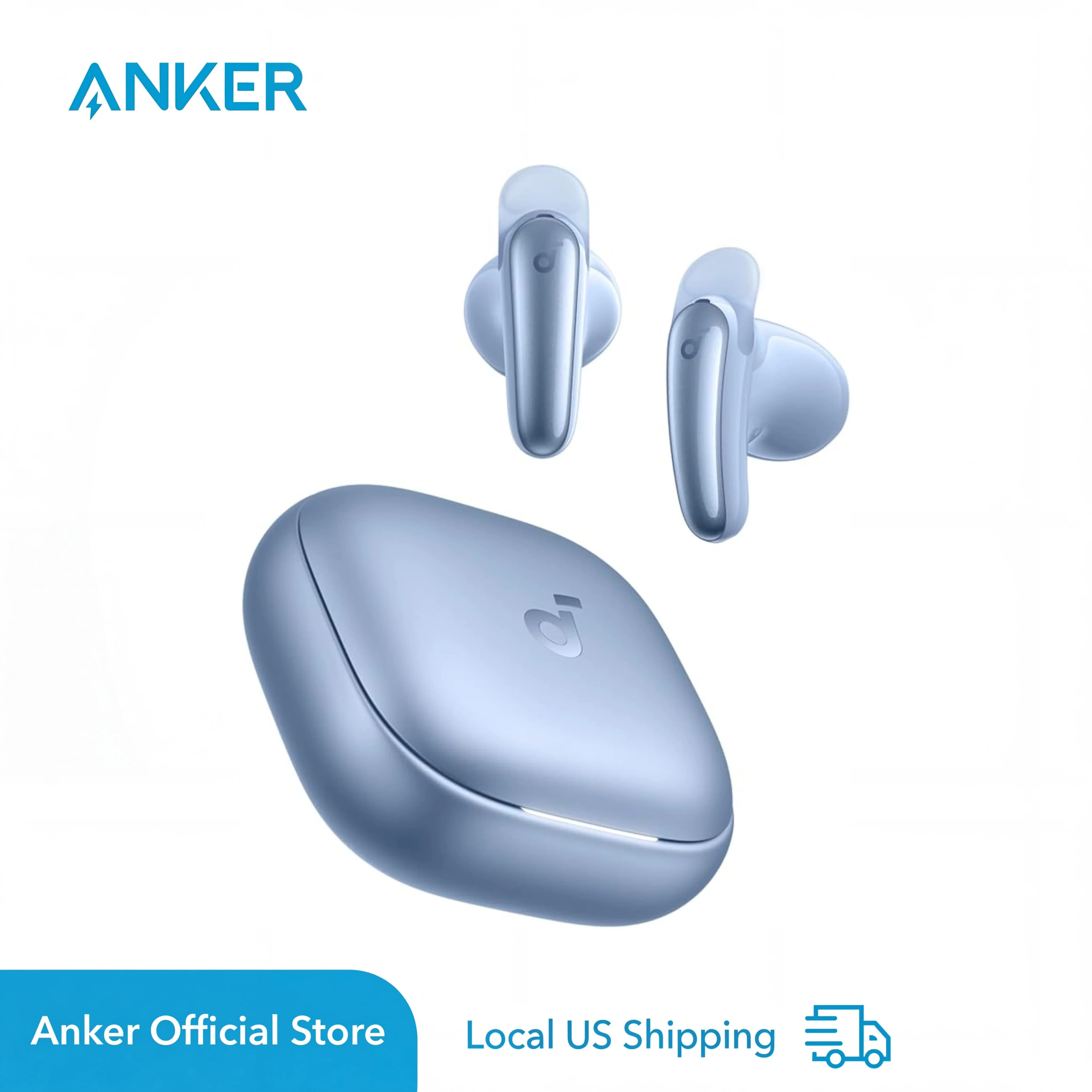 Soundcore Liberty Buds by Anker Wireless Earbuds - Adaptive ANC - Semi-in-ear design - removable ear fins - fast charging - translation support - and up to 30 hours of Playtime(Brand New)