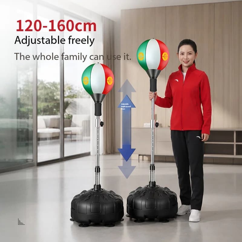 Household Standing Boxing Speed Ball Tumbler, Stress Relief Punching Bag Fitness Equipment for Adult & Kids Training